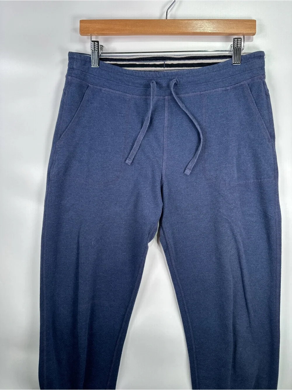 Patagonia Ahnya Joggers Patch Pocket Organic Cotton Blend Heather Navy S